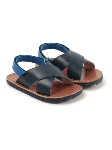 Carrément beau Leder-Sandalen in Dunkelblau