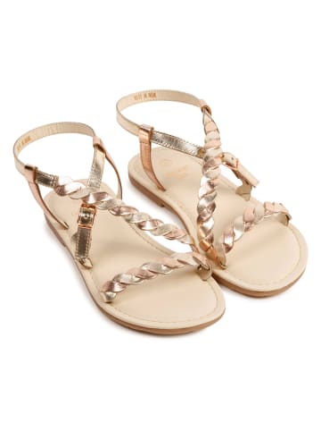 Carrément beau Leder-Sandalen in Gold