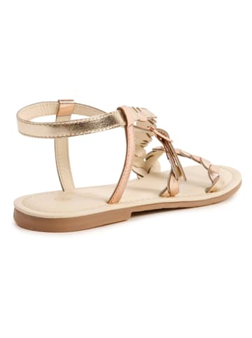 Carrément beau Leren sandalen goudkleurig