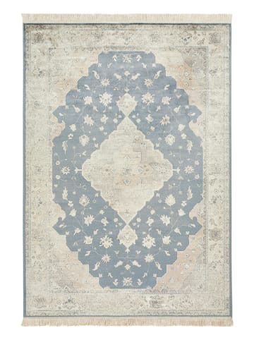 Hanse Home Viscose tapijt "Keshan Zobar" beige/lichtblauw