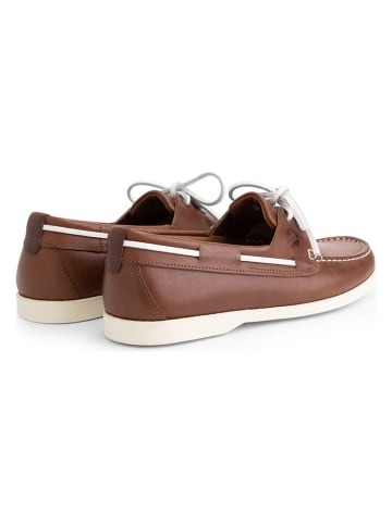 TRAVELIN' Leder-Mokassins "Exmouth" in Braun