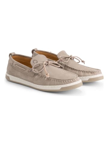 TRAVELIN' Leder-Mokassins "Falmouth" in Grau