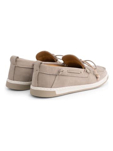 TRAVELIN' Leder-Mokassins "Falmouth" in Grau