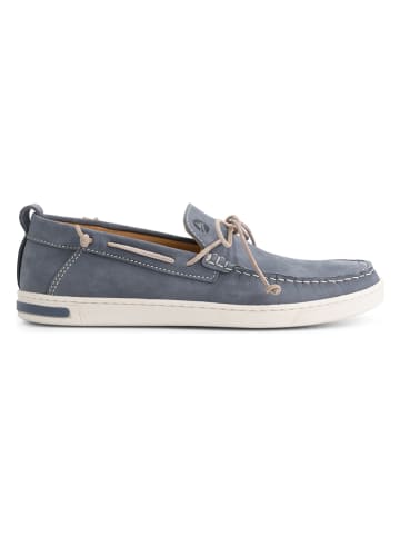 TRAVELIN' Leren mocassins "Falmouth" blauw