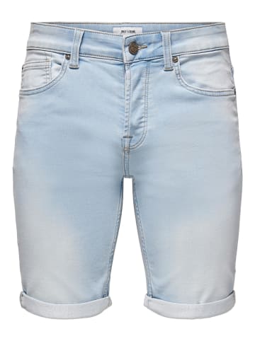 ONLY & SONS Jeans-Shorts in Hellblau