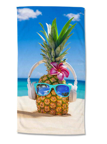 Good Morning Ręcznik plażowy "Pineapple" w kolorze błękitno-niebieskim