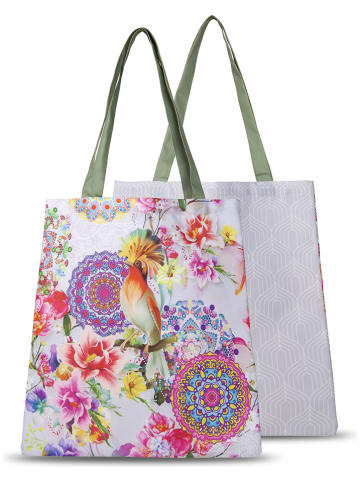 Hip Shopper bag "Bindi" w kolorze szarym ze wzorem - 40 x 45 cm