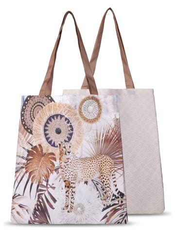 Hip Shopper bag "Raeni" w kolorze jasnobrązowo-beżowym - 40 x 45 cm