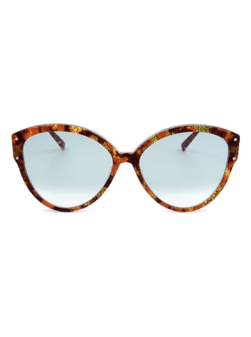 Missoni Damskie okulary przeciwsłoneczne w kolorze złoto-brązowo-błękitnym