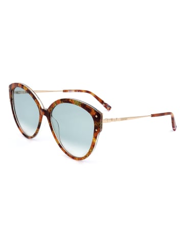 Missoni Damen-Sonnenbrille in Braun-Gold/ Hellblau