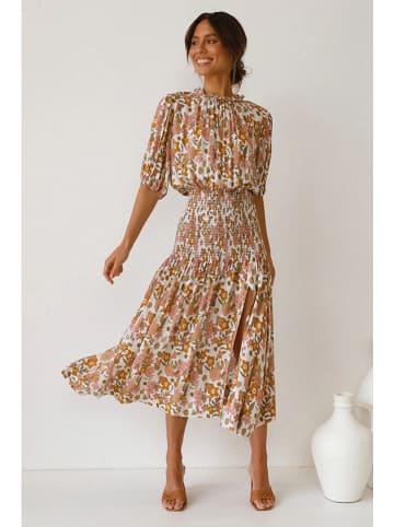 Tina Jurk lichtbruin/wit