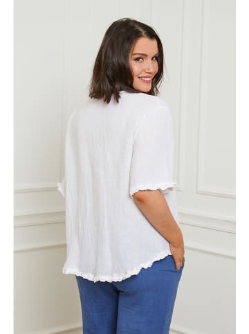 Curvy Lady Leinen-Shirt in Weiß