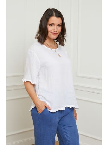 Curvy Lady Leinen-Shirt in Weiß