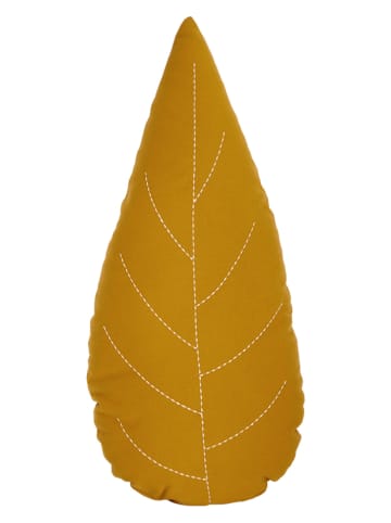 Roommate Poduszka "Leaf" w kolorze musztardowym - 61 x 30 cm