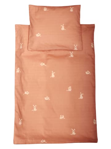 roommate Satijnen babybeddengoedset "Rabbit" lichtroze