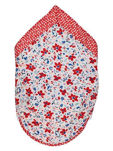 Sterntaler Czapka-chustka w kolorze biało-czerwonym