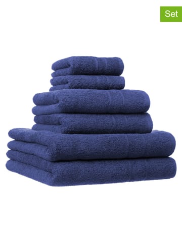 Avance 6tlg. Handtuch-Set in Blau
