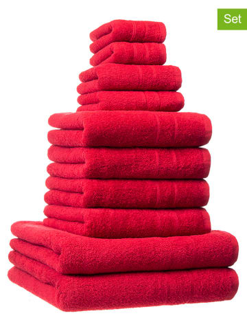 Avance 10-delige handdoekenset rood
