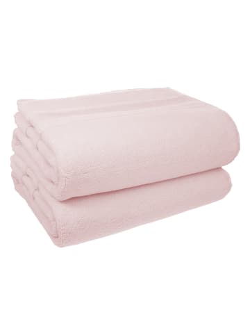 avance 2-delige set: badmatten lichtroze - (L)100 x (B)60 cm