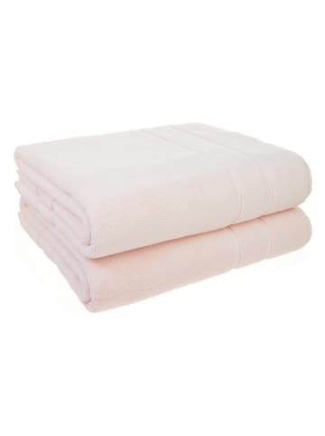 avance 2-delige set: badmatten lichtroze - (L)100 x (B)60 cm