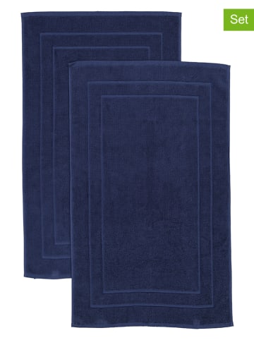 avance 2er-Set: Premium-Badvorleger in Blau - (L)100 x (B)60 cm