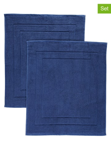 avance 2-delige set: premium badmatten blauw - (L)70 x (B)60 cm