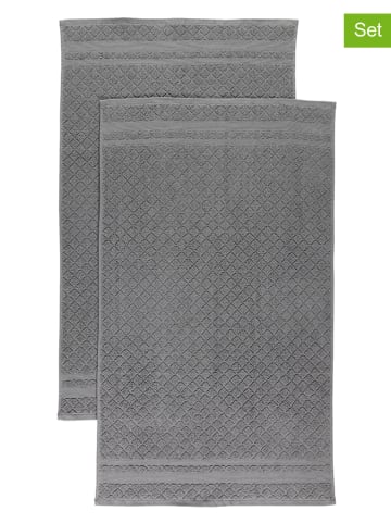 avance 2-delige set: premium badmatten antraciet - (L)100 x (B)60 cm