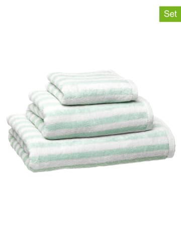 Avance 3-delige handdoekenset mintgroen/wit