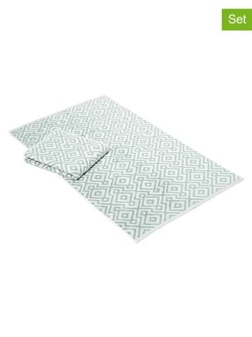 Avance 2-delige set: badmatten mintgroen - (L)100 x (B)60 cm