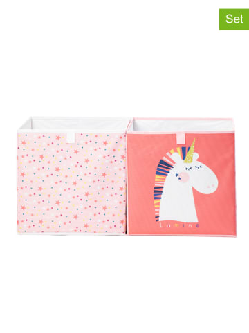 lamino 2er-Set: Boxen in Rosa - (B)33 x (H)33 x (T)33 cm
