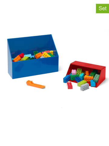 LEGO Pojemniki (2 szt.) w kolorze niebieskim i czerwonym na klocki