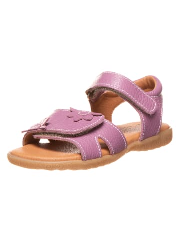 lamino Leren sandalen lichtroze