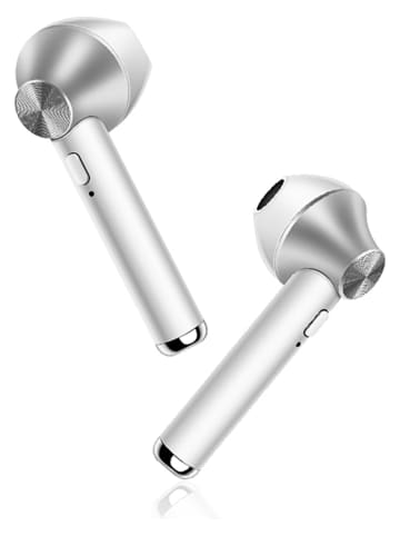 SWEET ACCESS Draadloze Bluetooth in-ear hoofdtelefoon wit/zilverkleurig