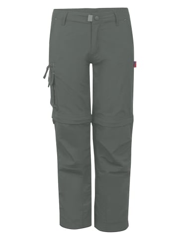 Trollkids Spodnie trekkingowe Zipp-Off "Oppland" - Slim fit - w kolorze khaki