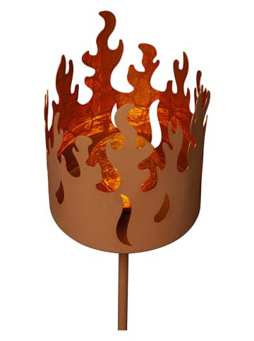 STAR Trading Solarna lampa ogrodowa LED "Torchy" w kolorze brązowym - wys. 77 cm