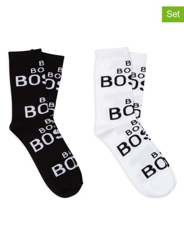 Hugo Boss Kids 2er-Set: Socken in Weiß/ Schwarz