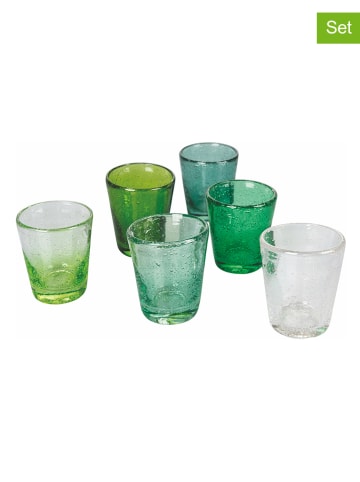 Villa d´Este Szklanki (6 szt.) "Cancun" w kolorze zielonym - 300 ml