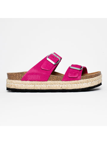 Sunbay Leren slippers "Orange" roze