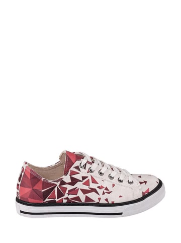 Streetfly Sneakers in Creme/ Rot/ Bunt