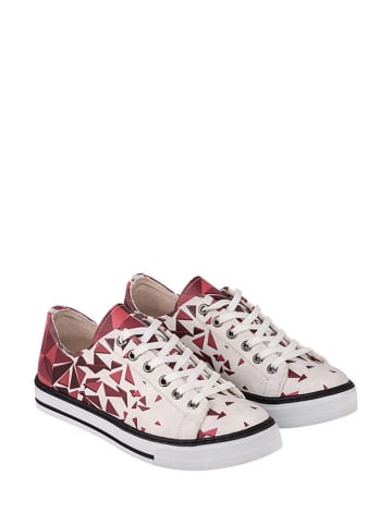 Streetfly Sneakers crème/rood/meerkleurig