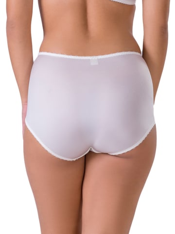 Valea Pełne figi high waist w kolorze biało-granatowym