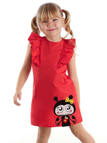 Denokids Sukienka "Ladybug" w kolorze czerwonym