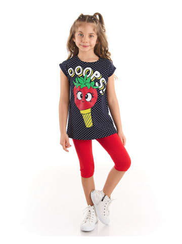 Denokids 2tlg. Outfit "Strawberry" in Schwarz/ Rot