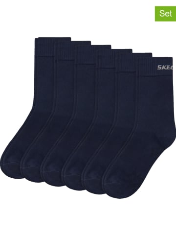 Skechers 6-delige set: sportsokken donkerblauw