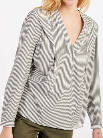 Naf Naf Blouse olijfgroen/wit