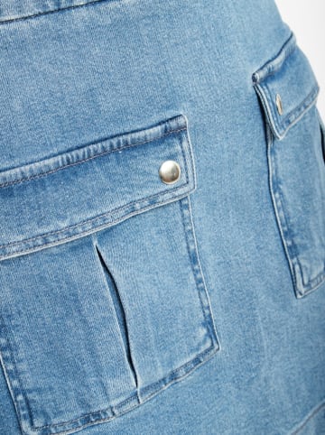 Naf Naf Spódnica dżinsowa w kolorze błękitnym