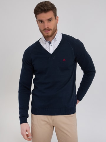 SIR RAYMOND TAILOR Sweter "Svend" w kolorze granatowym
