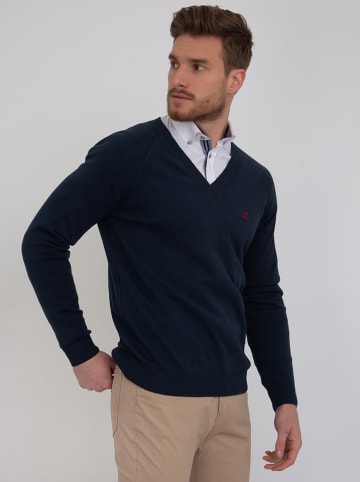 SIR RAYMOND TAILOR Sweter "Svend" w kolorze granatowym