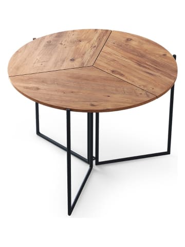HanahHome Stół "Yaprak" w kolorze jasnobrązowym - wys. 72 x Ø 100 cm