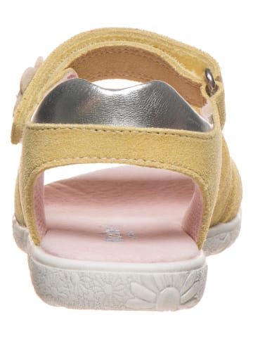 Richter Shoes Skórzane sandały w kolorze żółtym